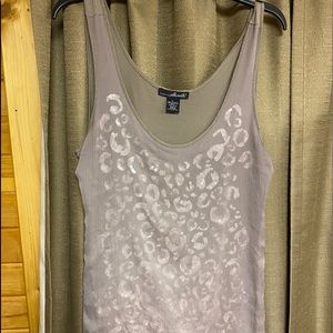 Willi-Smith Dressy Leopard Sequence Tank